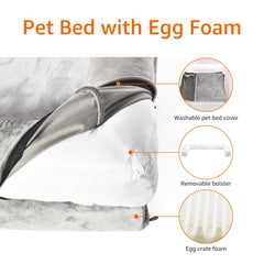 Fondo antideslizante de la cama para perros Amazon Basics ofrece estabilidad.