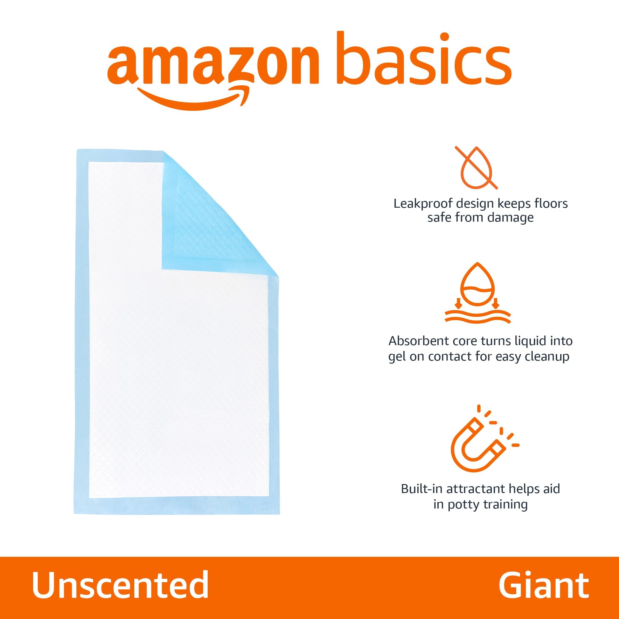 Diseño de 5 capas de Amazon Basics para mayor absorción y control de humedades