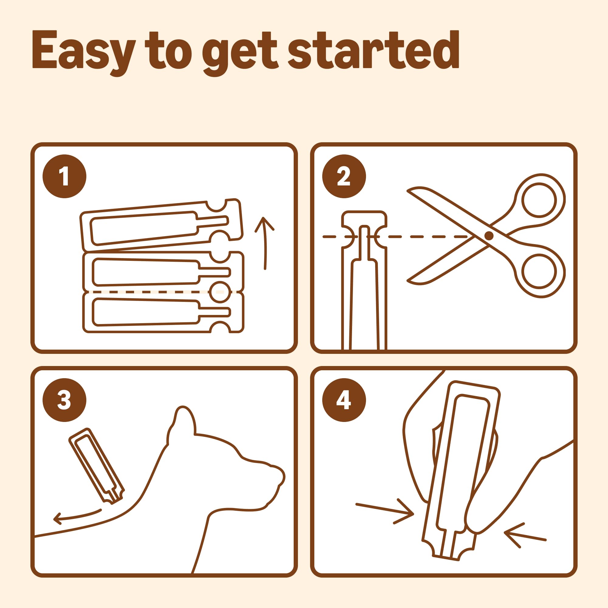 Amazon Basics empaque de 6 dosis para perros grandes.