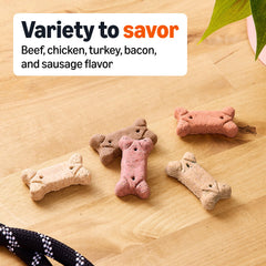 Amazon Basics envase 5 lb galletas para perros, fácil de almacenar.