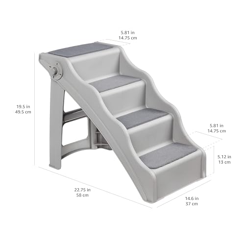 Amazon Basics escaleras dimensiones 14.6x22.75x19.5 pulgadas para espacios