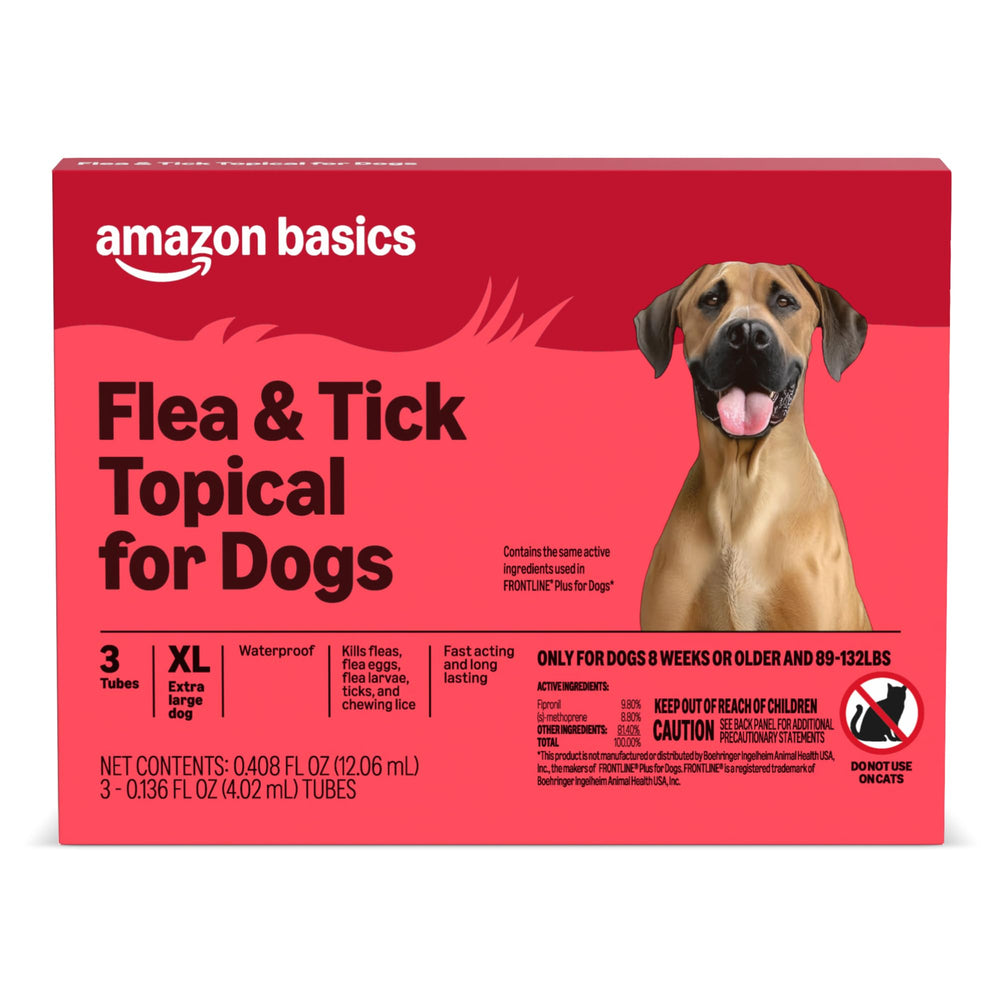 Amazon Basics flea-tick treatment for extra large dogs in a three-dose pack