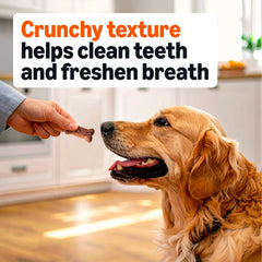 Textura crujiente de Amazon Basics ayuda a masticar y cuidar dientes.