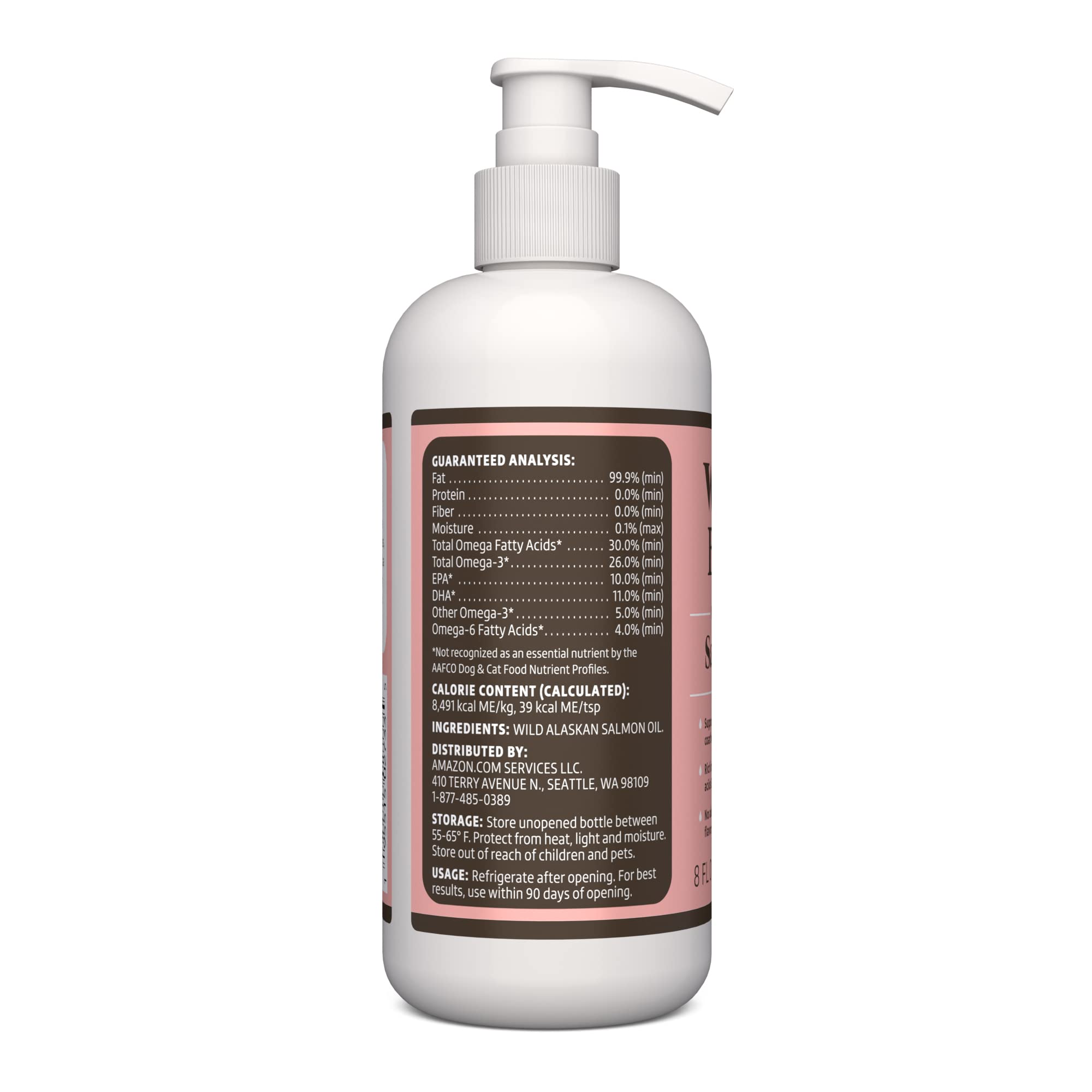 Soin peau et pelage Amazon Basics huile saumon sauvage sans additifs