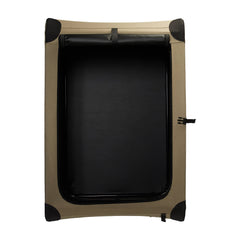 Amazon Basics jaula de doble puerta para facilitar carga y descarga.
