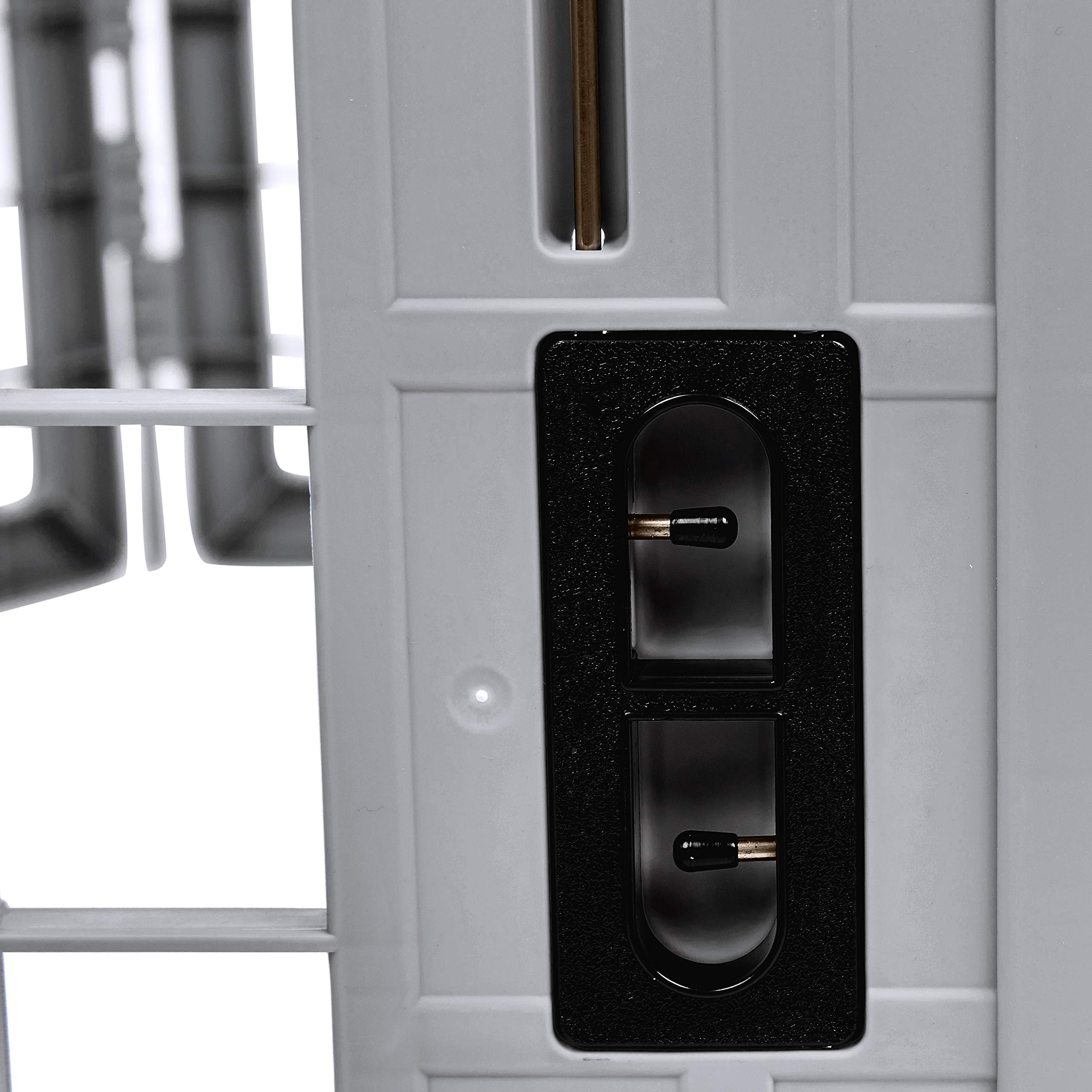 Amazon Basics jaula para perros 8 paneles octagonal, uso en interiores y exteriores resistente