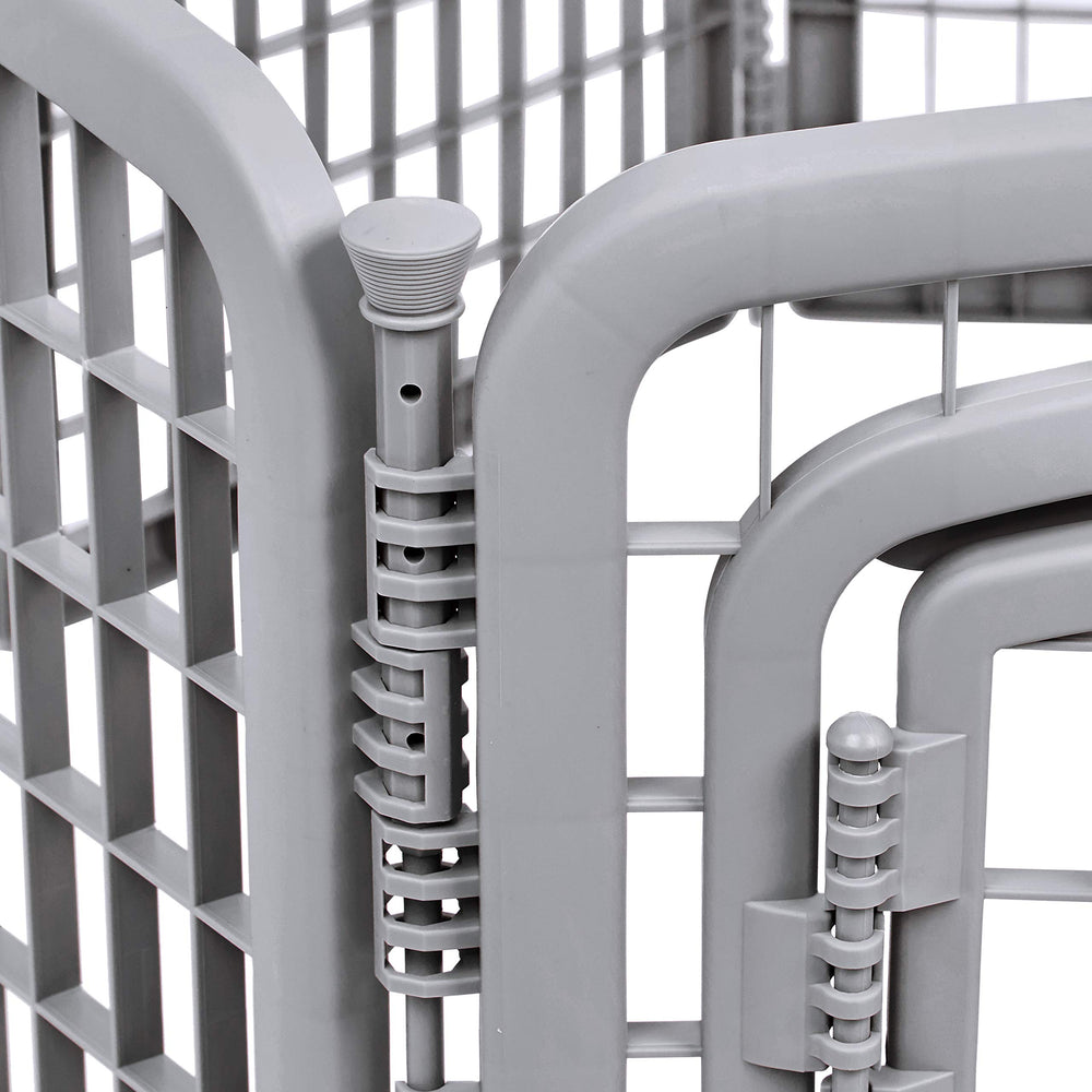Amazon Basics jaula para perros 8 paneles octagonal, paneles interconectables para mayor seguridad