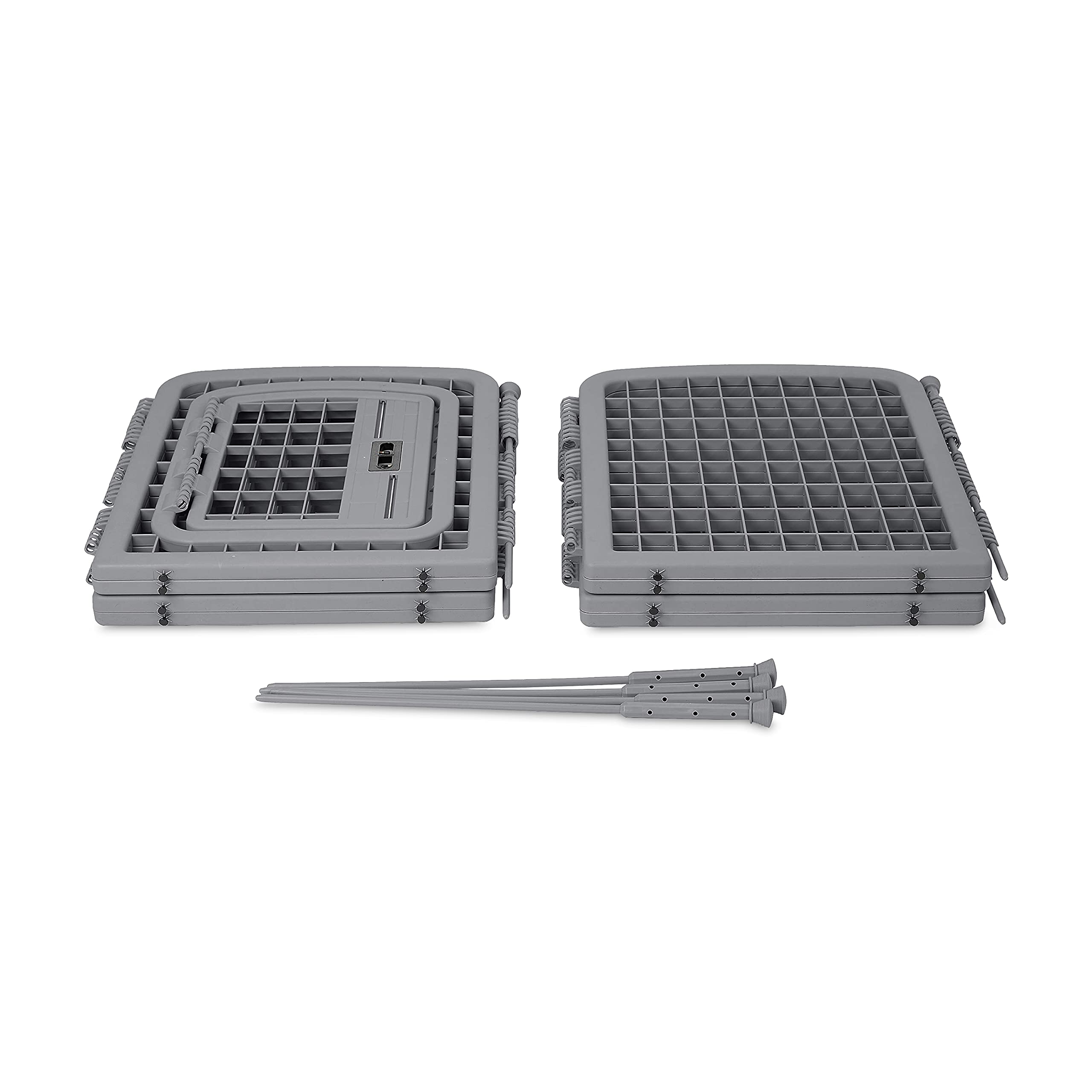 Amazon Basics jaula para perros 8 paneles octagonal, fácil de transportar y guardar