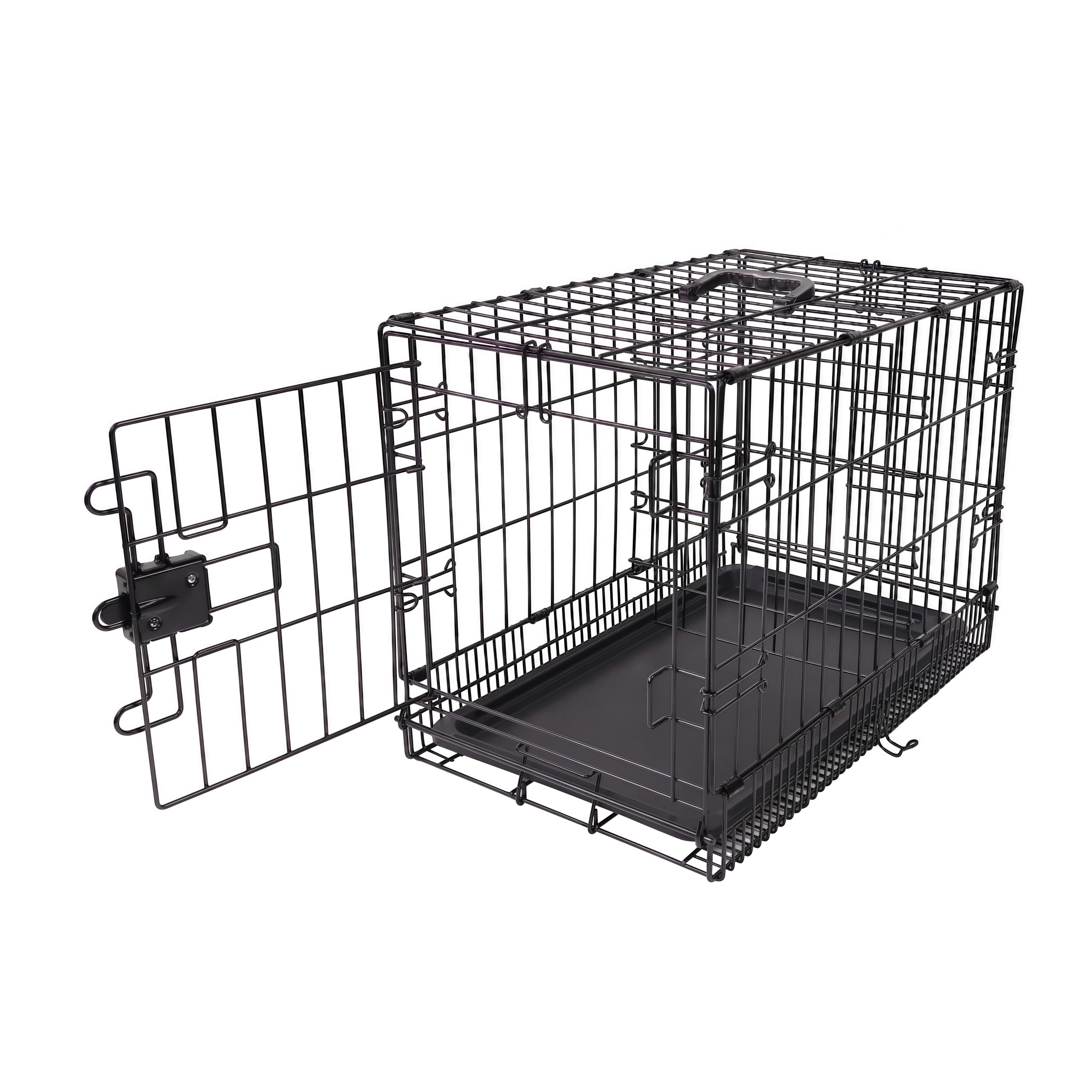 Amazon Basics jaula de metal plegable para perros, tamaño 24x18x20 pulgadas, transporte fácil.