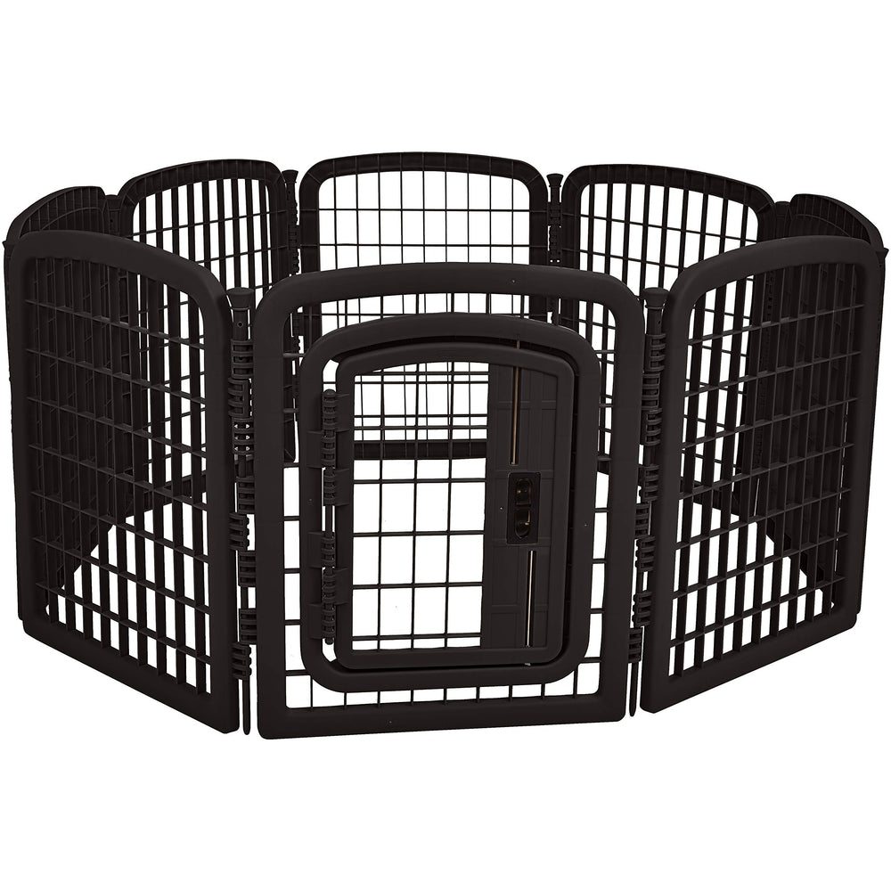 Amazon Basics jaula octagonal para perros con 8 paneles y puerta, seguridad para mascotas.