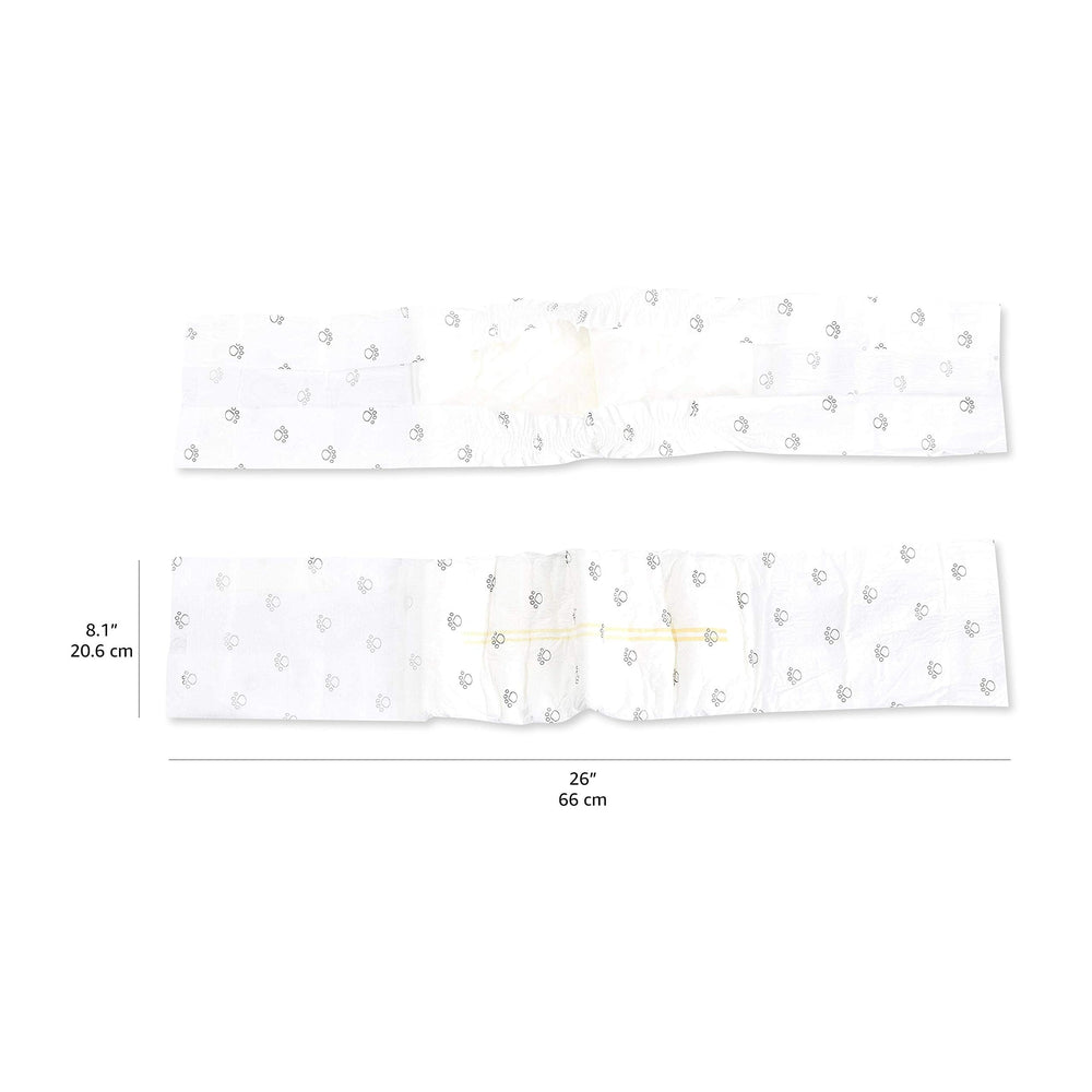Sistema de ajuste seguro en pañales Amazon Basics para perro macho.