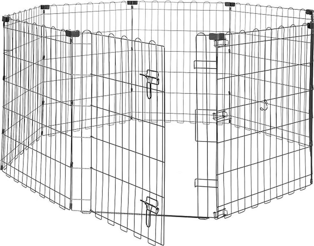 Amazon Basics jaula de ejercicio para perros octogonal y portátil para casa.
