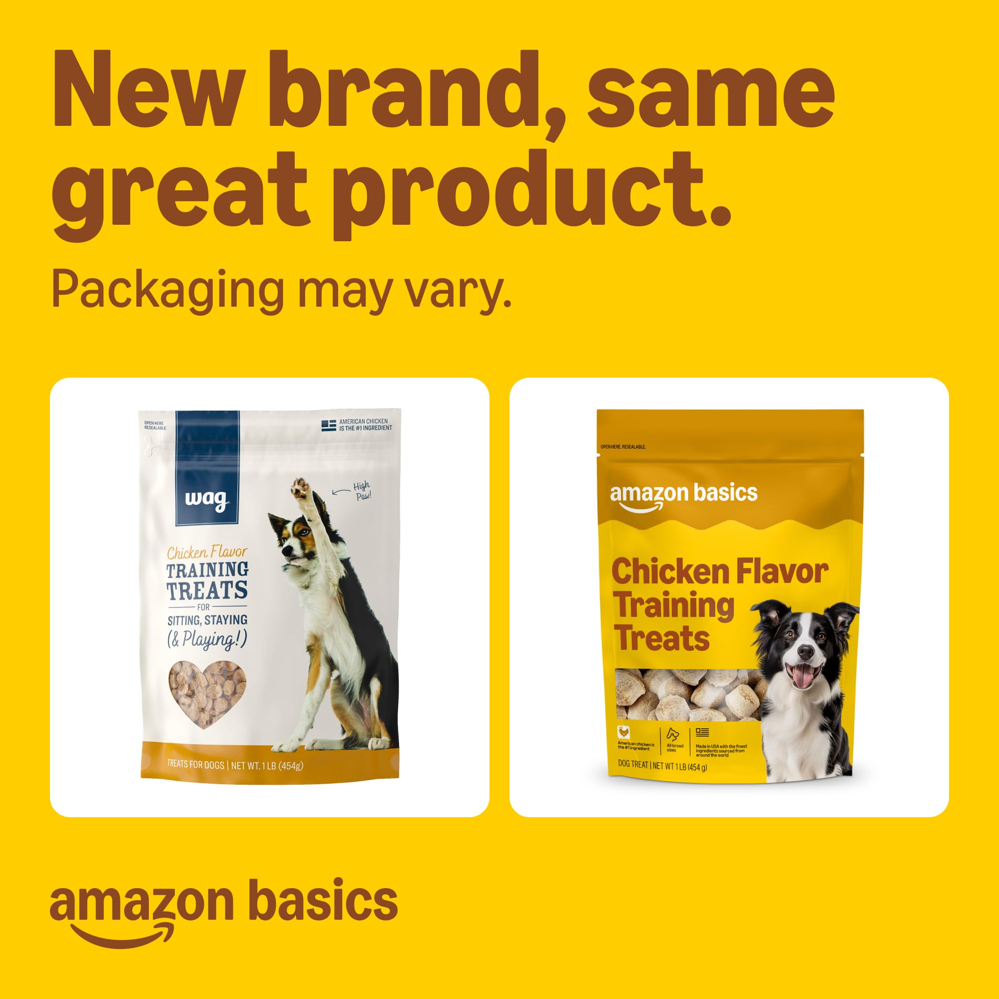 Premios sabor pollo de Amazon Basics, bolita para entrenamiento diario