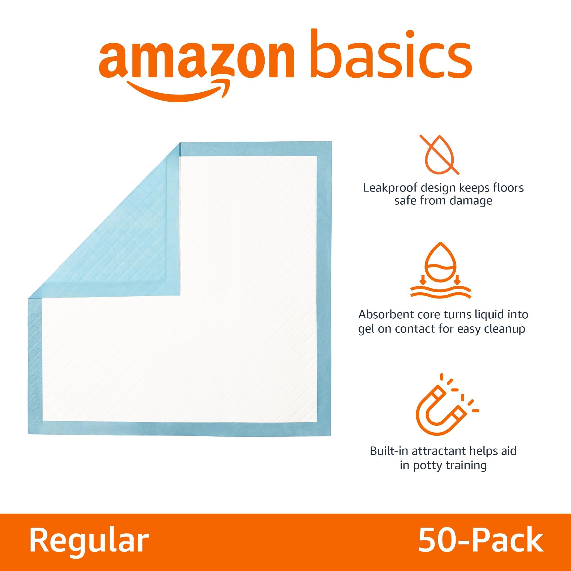 Superficie de secado rápido en almohadillas Amazon Basics para entrenamiento.