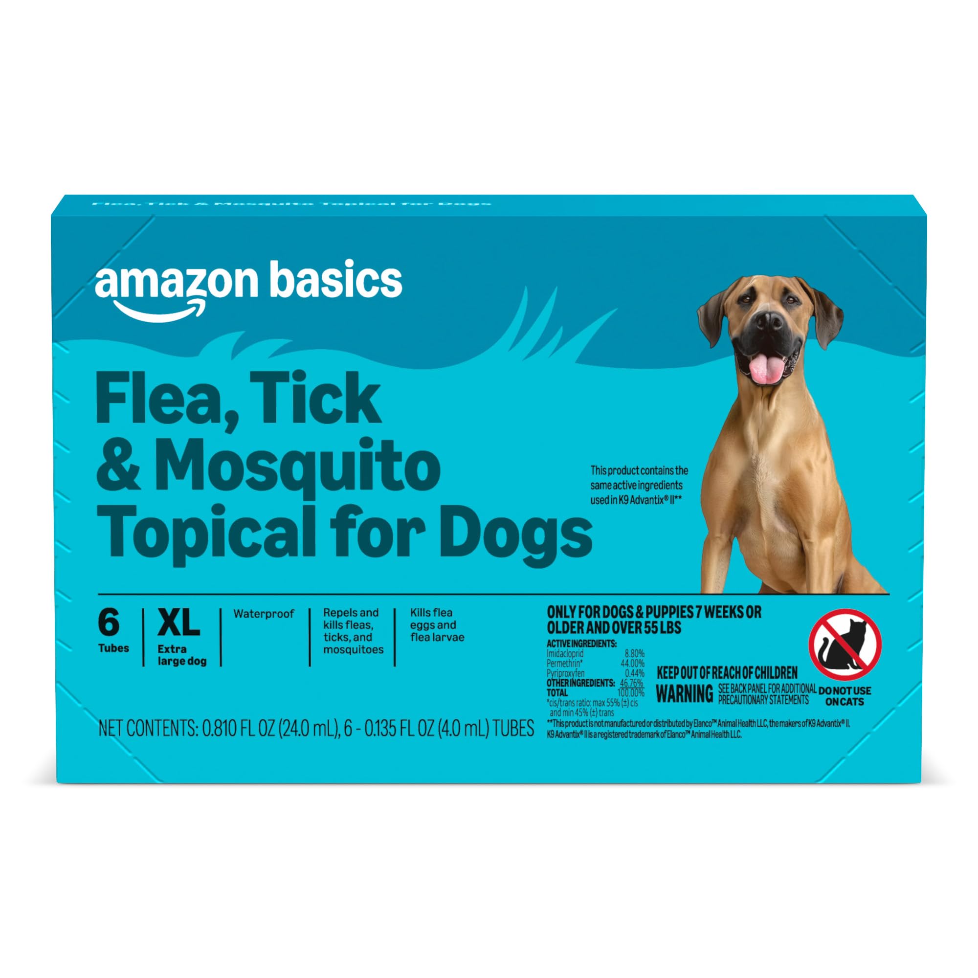 Amazon Basics tópico para perro XL, botella lista para aplicar.