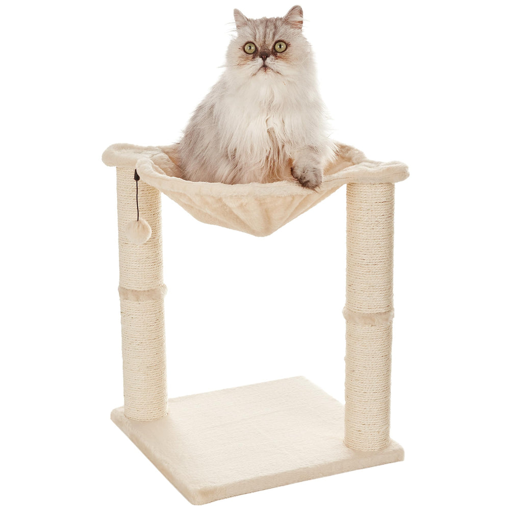 Amazon Basics torre de gato con hamaca para interiores, descanso cómodo.