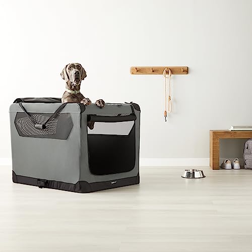 Transportín para perro plegable y compacto para almacenar fácilmente.