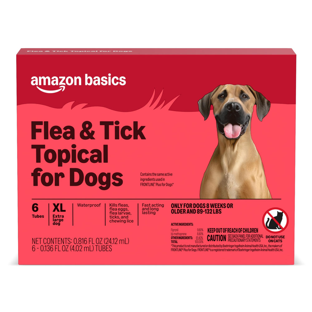 Amazon Basics tratamiento garrapatas perros extra grande, aplicación segura y eficaz.