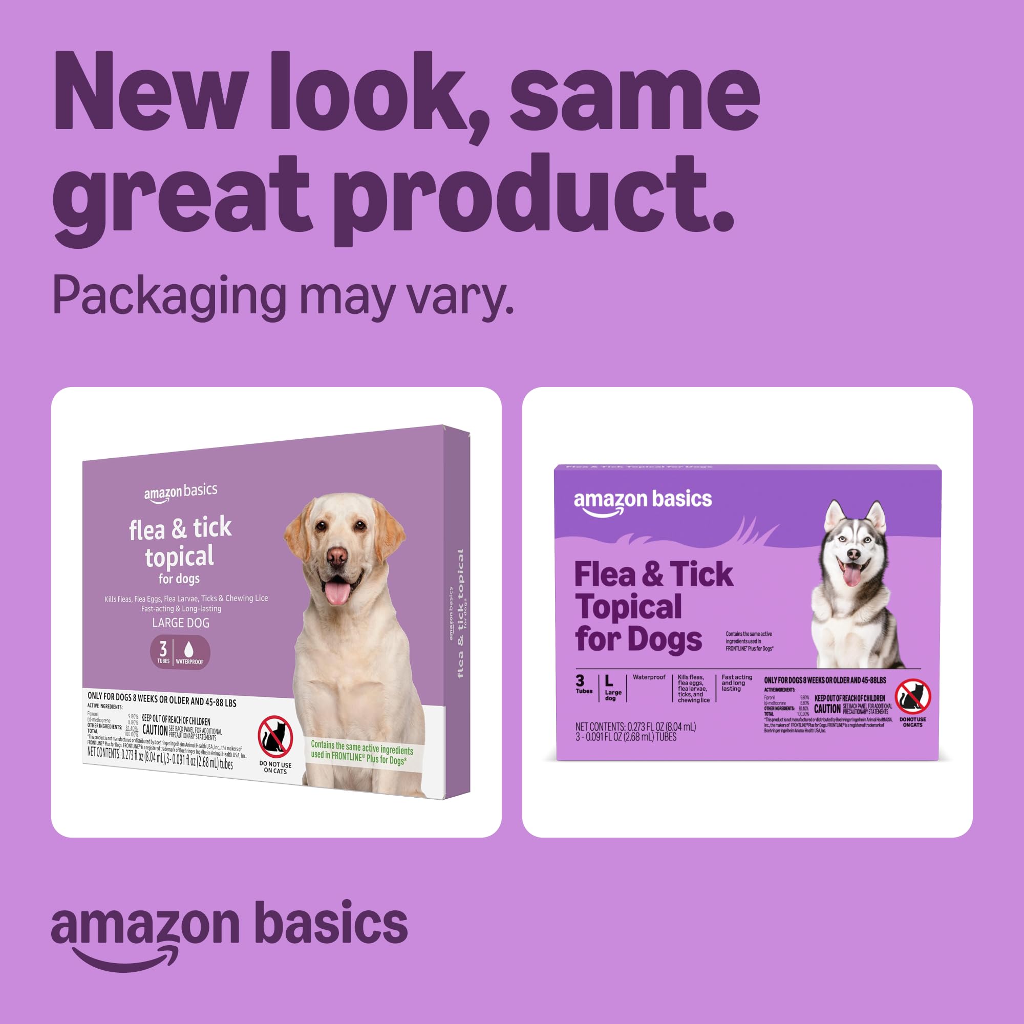 Amazon Basics empaque con 3 dosis mostrando el aplicador para uso rápido