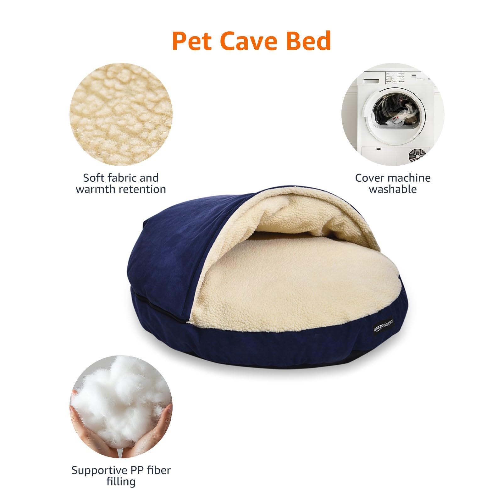 Funda de cueva desmontable AmazonBasics facilita la limpieza.
