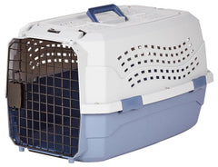 Amazon Basics transportín portatil para mascotas con dos puertas – acceso frontal cómodo.