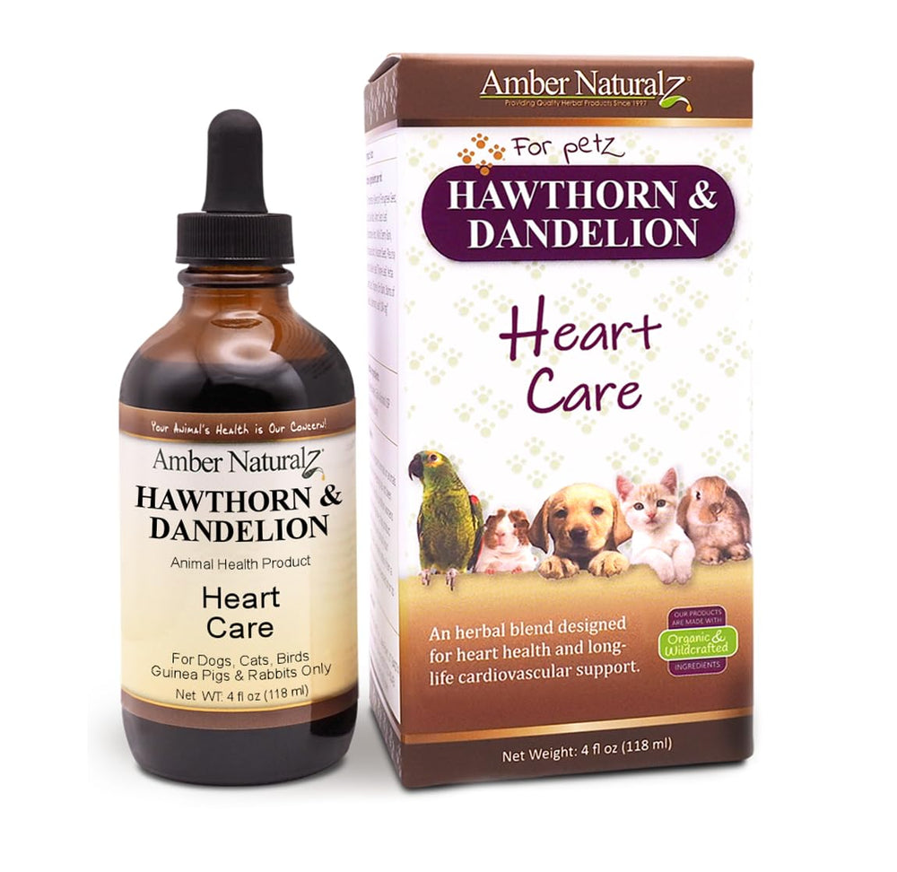 AMBER NATURALZ botella con gotero para administración fácil en mascotas.