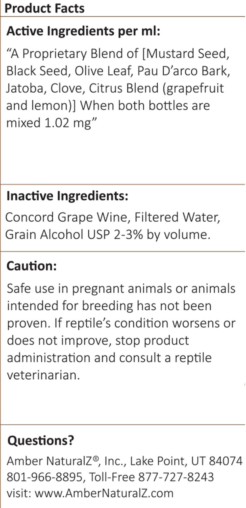 AMBER NATURALZ Reptaid, mezcla-herbal: fórmula natural para el cuidado de reptiles.