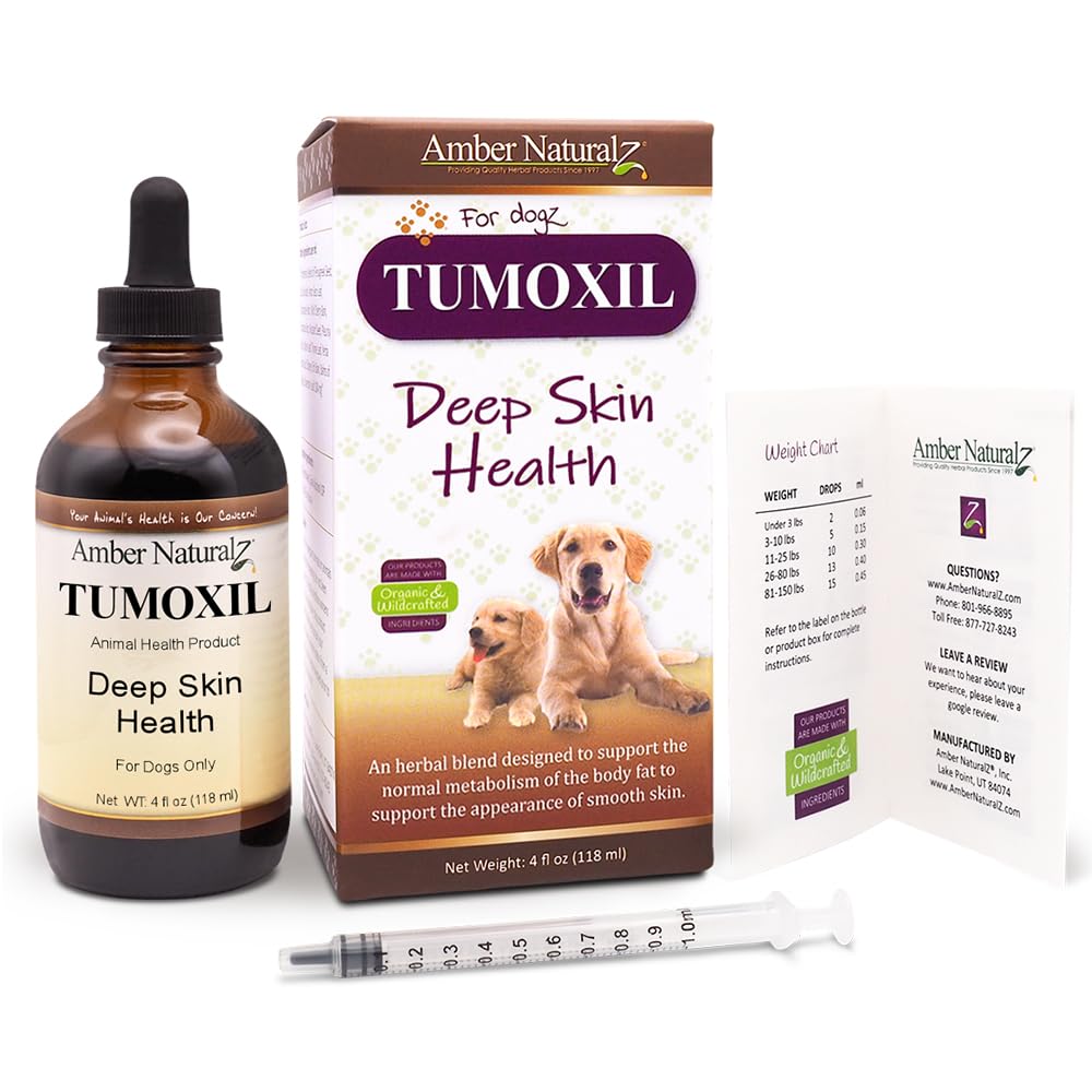 Amber NaturalZ Tumoxil, envase de vidrio sin colorantes artificiales para uso seguro