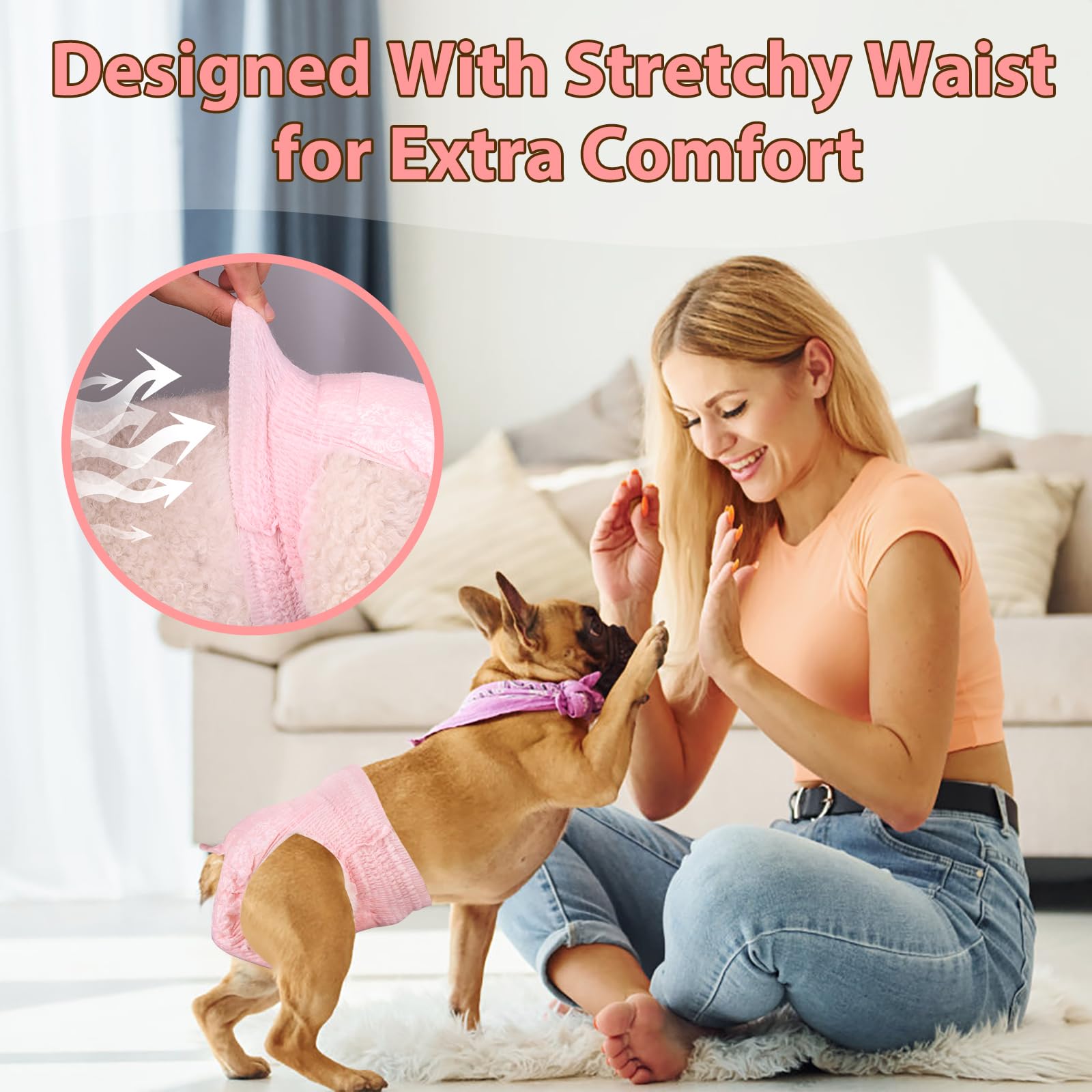 Ambreview pañal con absorción rápida para perro femenino