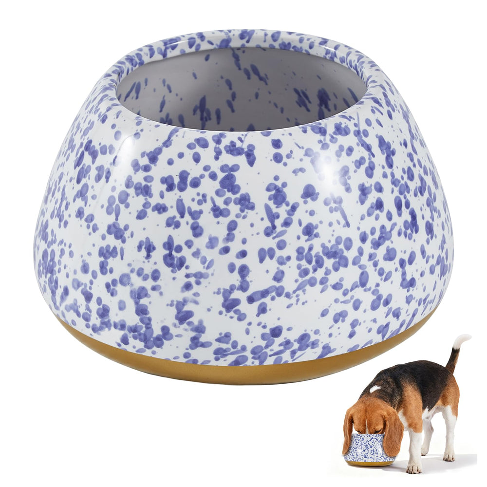 Amcortn cuenco cerámico para perros de orejas largas, diseño que mantiene la comida contenida