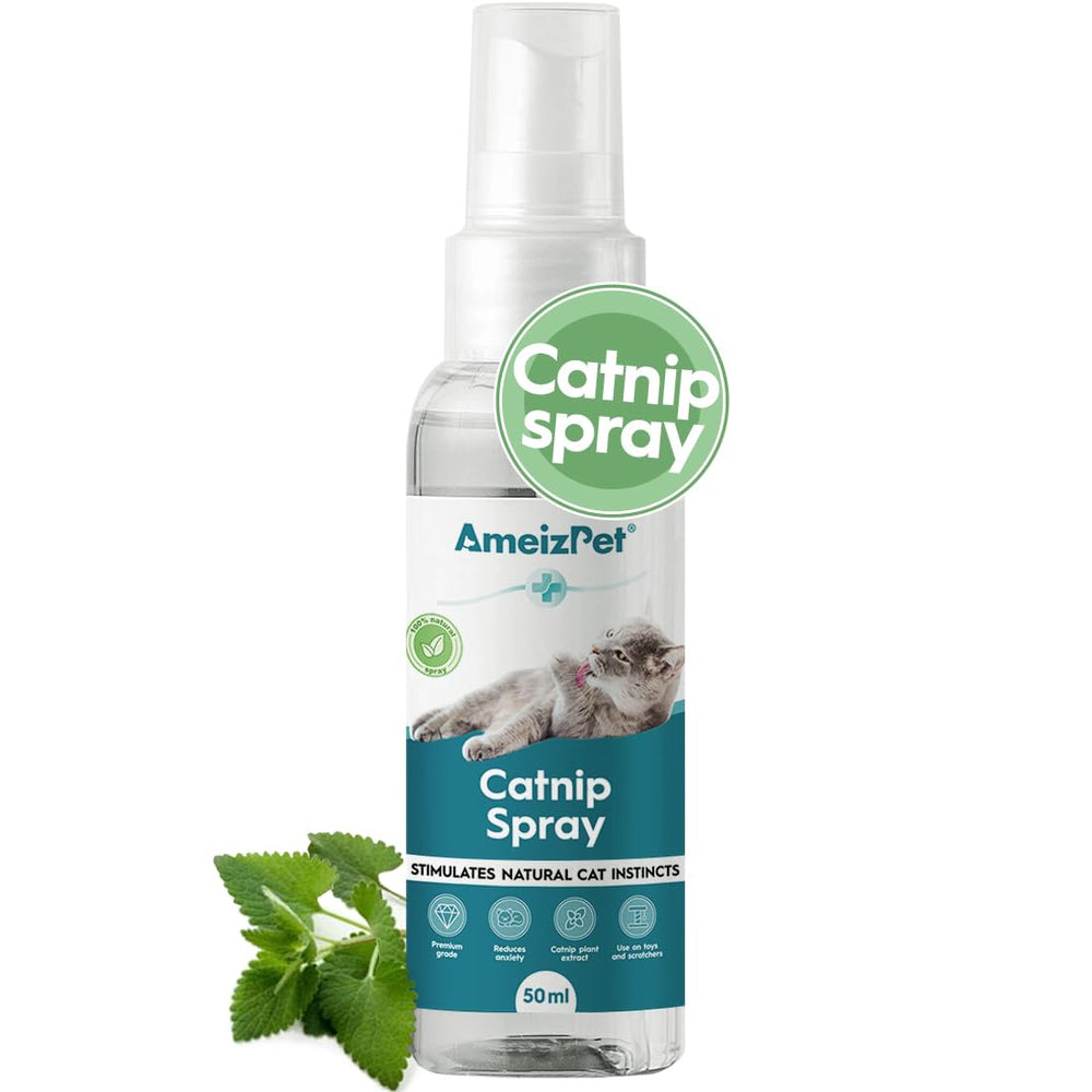 AmeizPet atomizador de hierba gatera en botella de 50 ml para estimular juego.