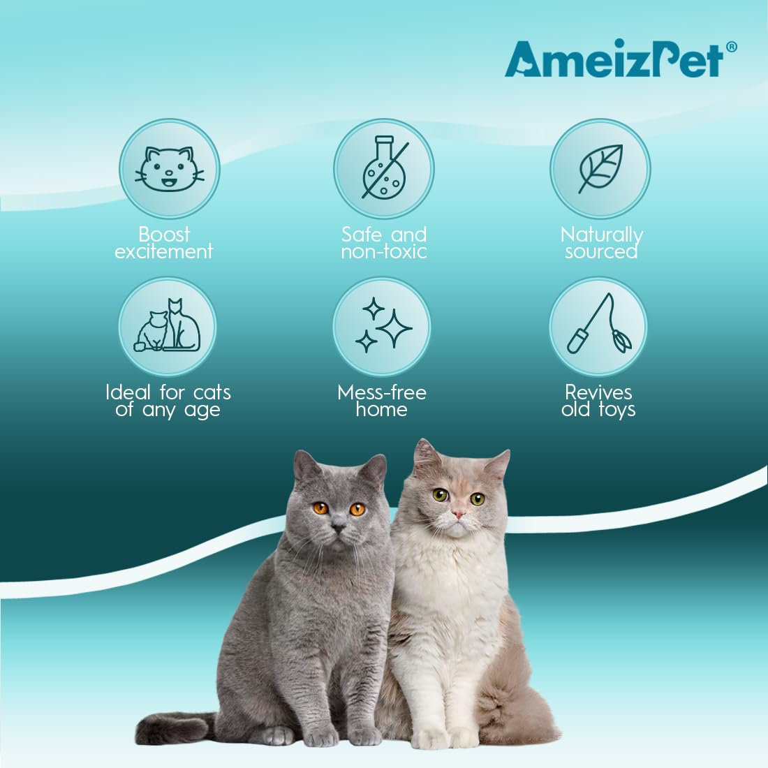AmeizPet atomizador hierba gatera calidad premium para momentos de juego.