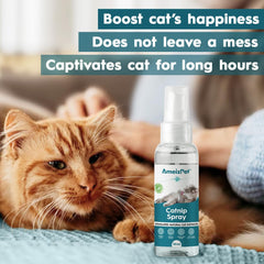 AmeizPet atomizador hierba gatera estimulación sensorial para gatos curiosos.