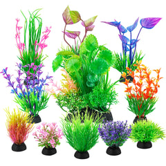 Ameliade conjunto-11-plantas-artificiales-pecera: refugio natural para peces