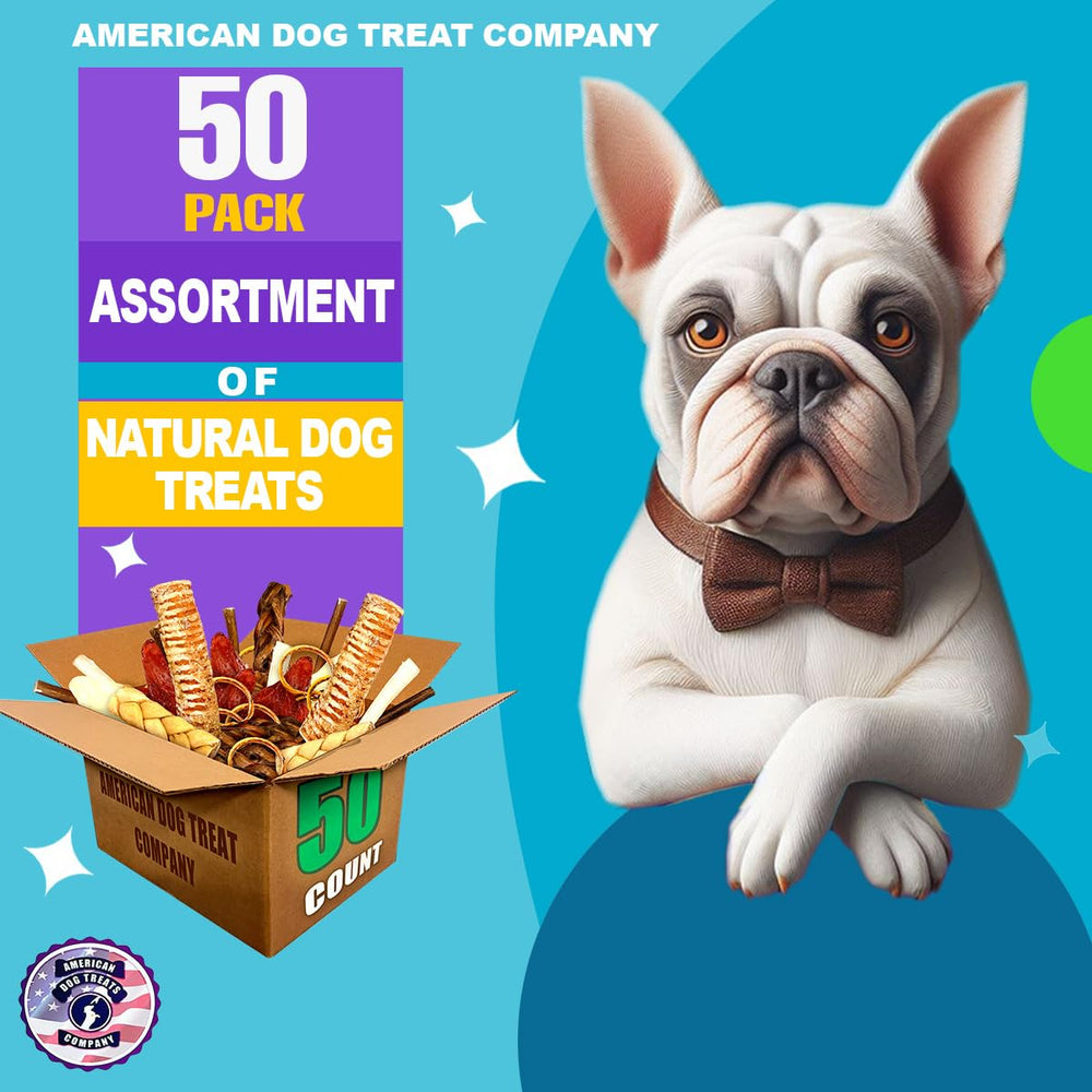 American Dog Treat Company mezcla premium 50 piezas, variedad para premiar