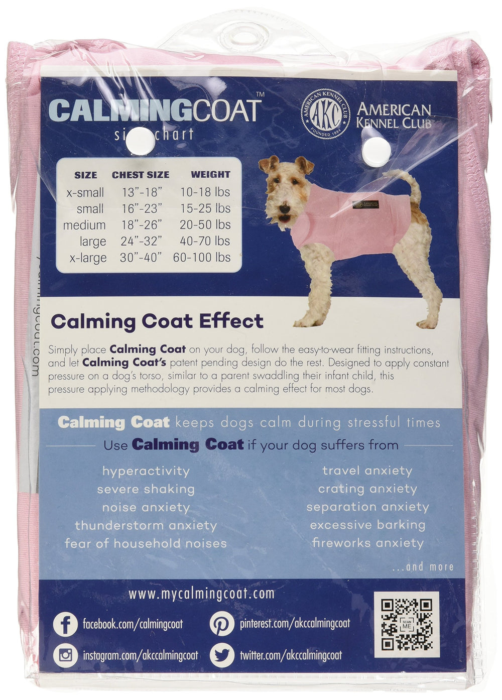 American Kennel Club chaleco calmante con tela resistente al pelo para hogar limpio.