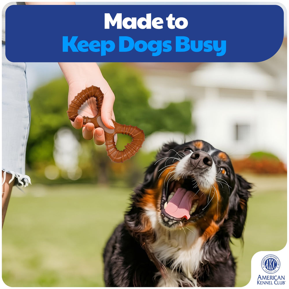 American Kennel Club, juguete masticable duradero para perros moderados, ideal para juego diario.