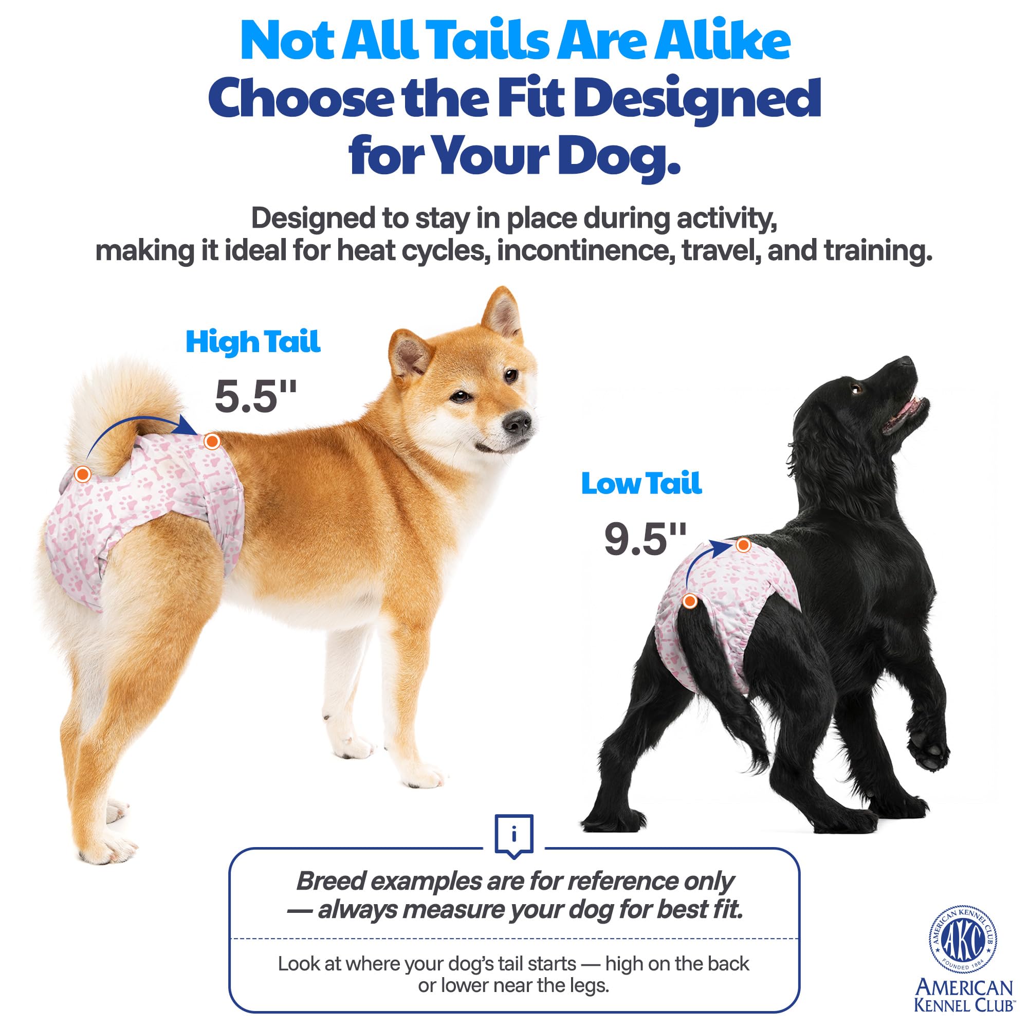 American Kennel Club diseño desechable facilita cambios rápidos cuando estas fuera de casa.