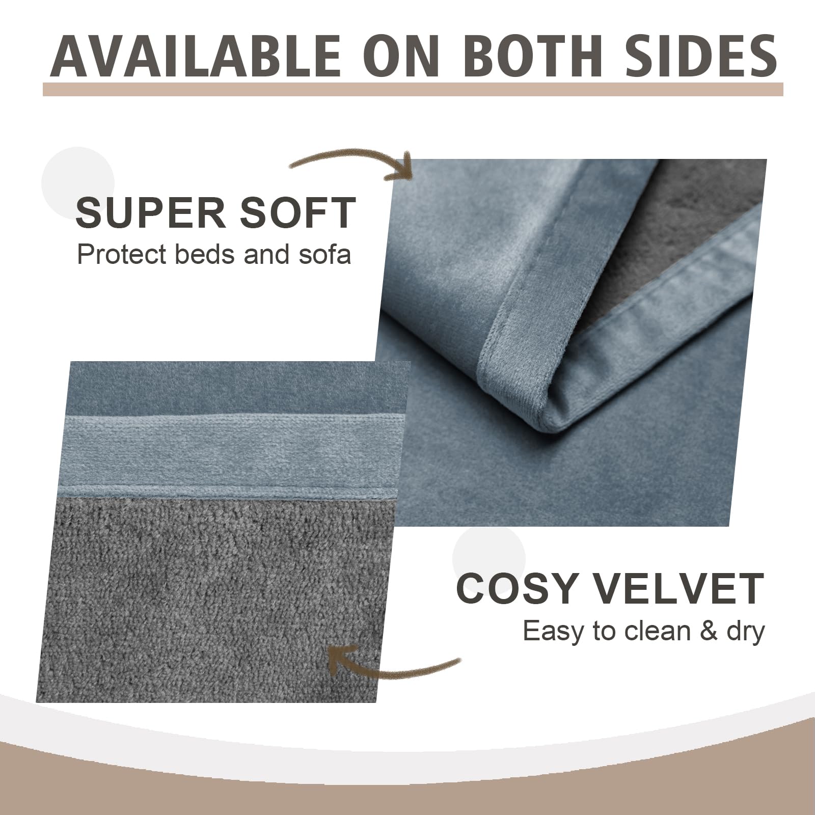 Ameritex cobertor textura terciopelo suave, sensación lujosa para ti y tu mascota.
