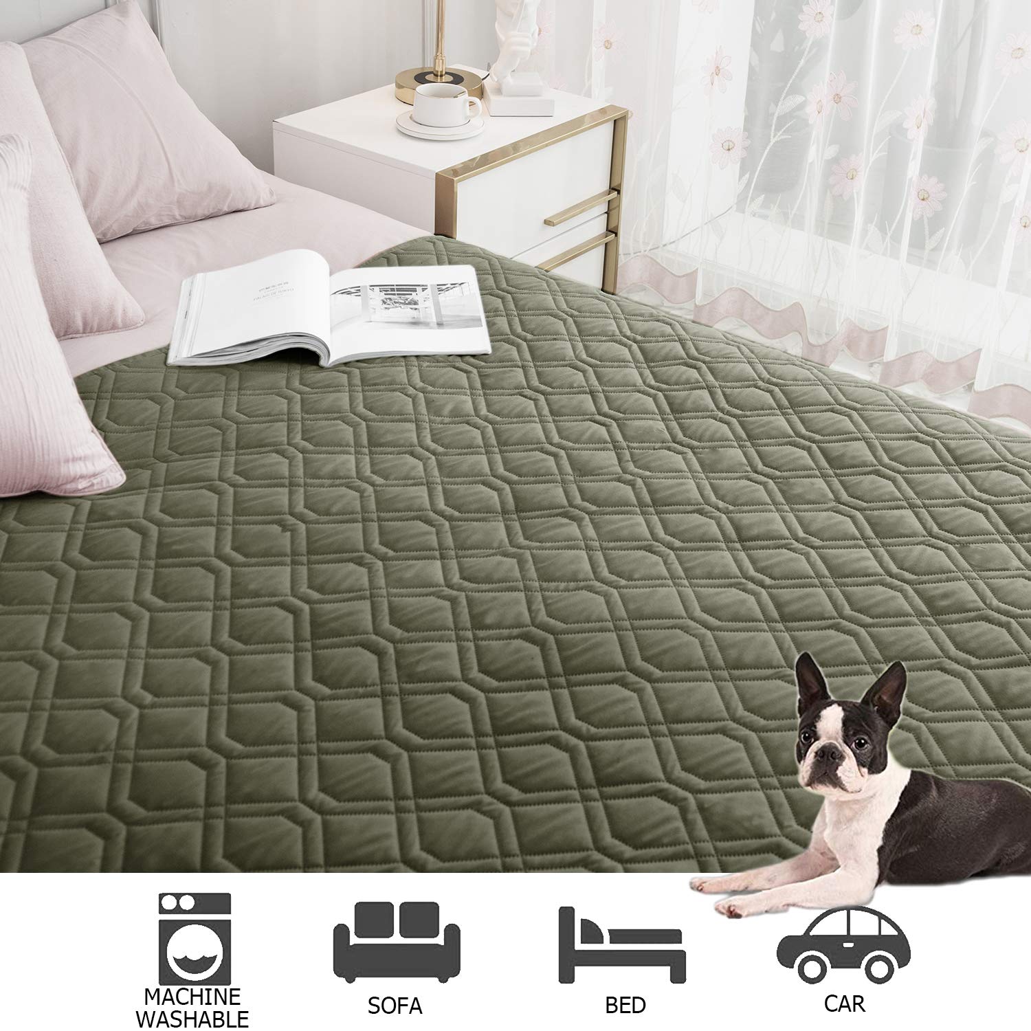 Ameritex cobertura lavable para sofá; fácil cuidado después de jugar con mascotas.