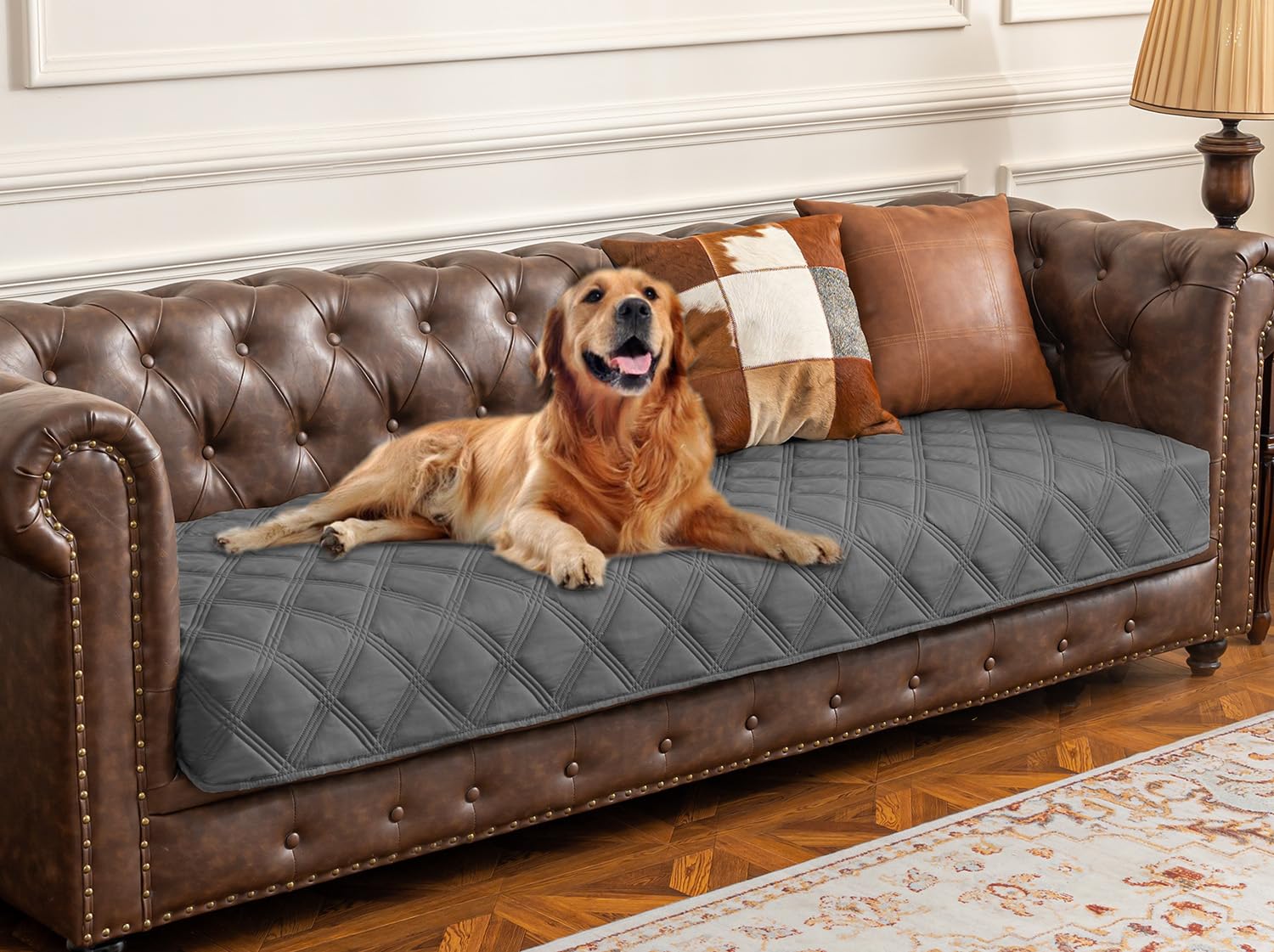 Ameritex funda impermeable para cama de perro evita manchas y derrames.
