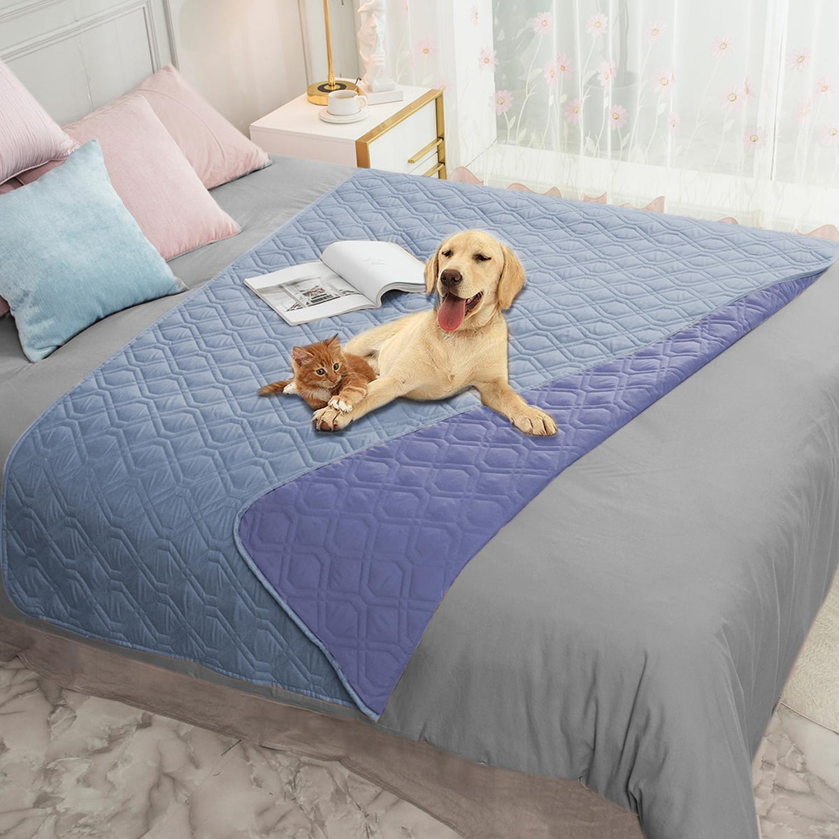 Ameritex funda impermeable para sofá protegiendo el mueble.