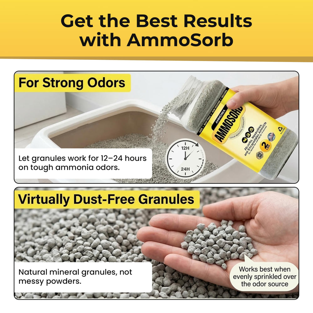 AMMOSORB sin fragancias ni químicos, ideal para alergias.