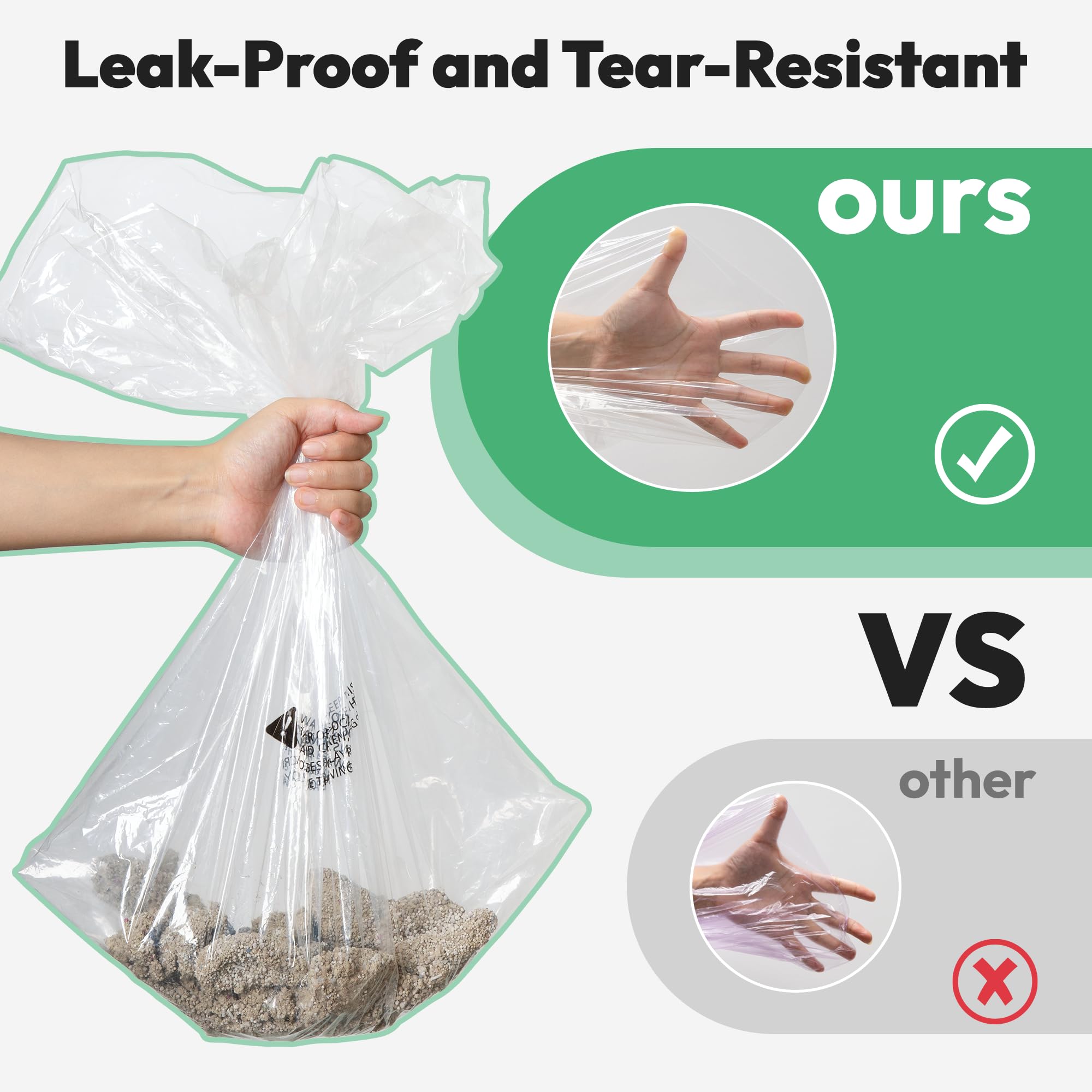 AMOGOGOPET bolsas con cierre sellado para evitar olores y manchas.