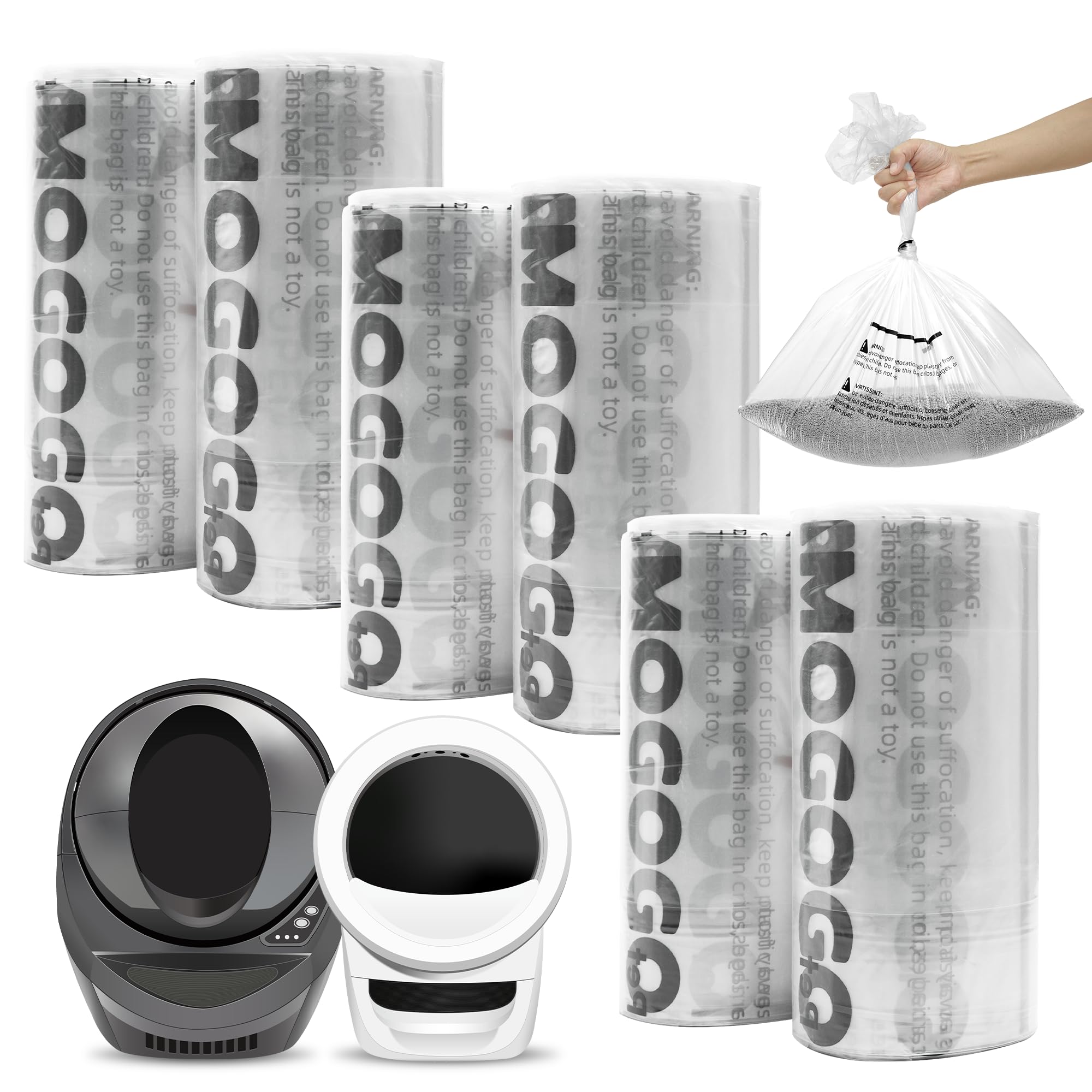 AMOGOGOPET bolsas de residuos compatibles con robot 4-5-3 para lectura de nivel precisa.