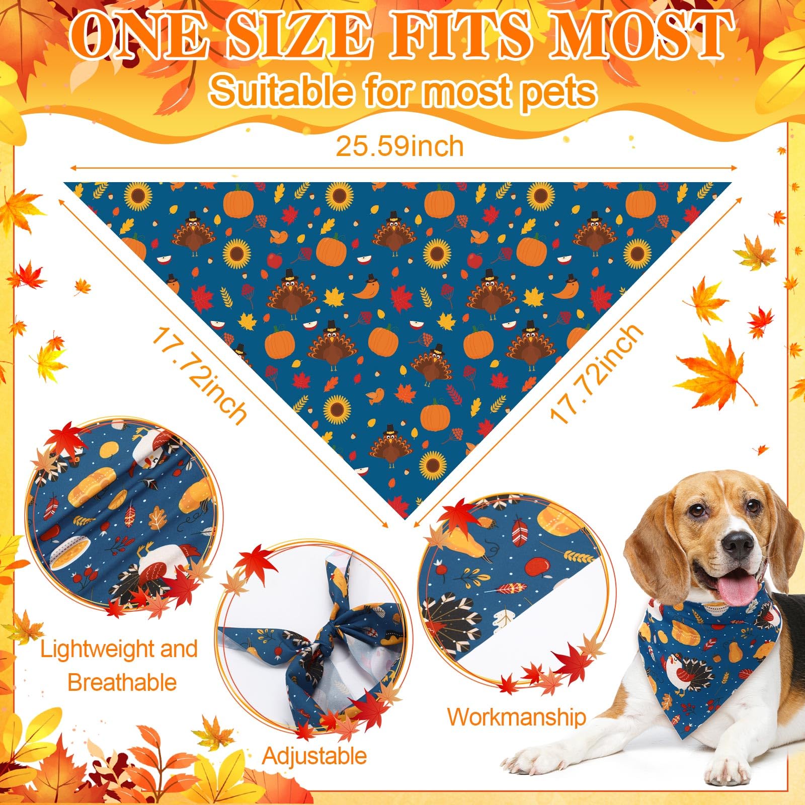 Bandana Amylove, tamaño ajustable, comodidad diaria para tu mascota