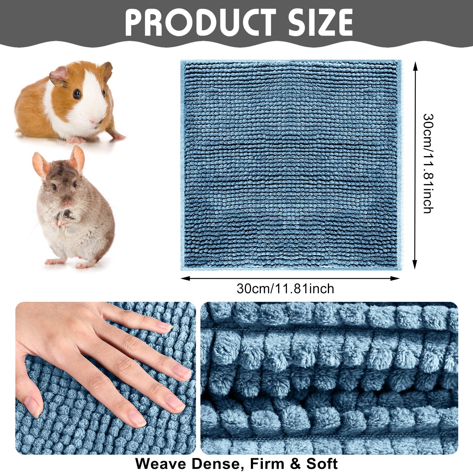 Amylove forro chenille cobaya absorbente para mayor sequedad.