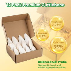 Amzey cuttlebone 12 unidades en caja para múltiples mascotas.