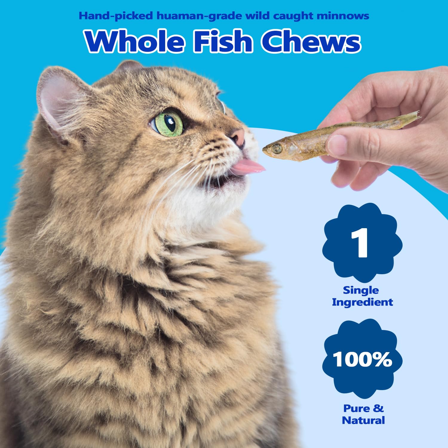 Amzey pececillos liofilizados 7oz detalle nutricional para mascotas.