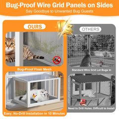AMZOSS Catio con cortina de PVC para privacidad y clima